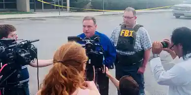 FBI Agent Jason Pack at a Press Conference in Knoxville, Tennessee